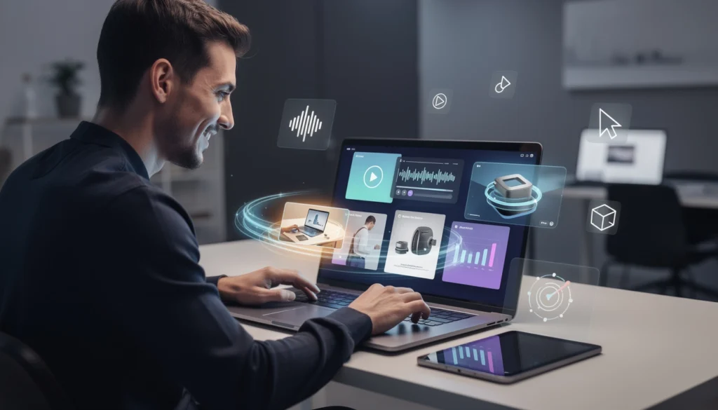 un jeune homme est sur son ordinateur en train de travailler un jeune homme est sur son ordinateur en train de travailler